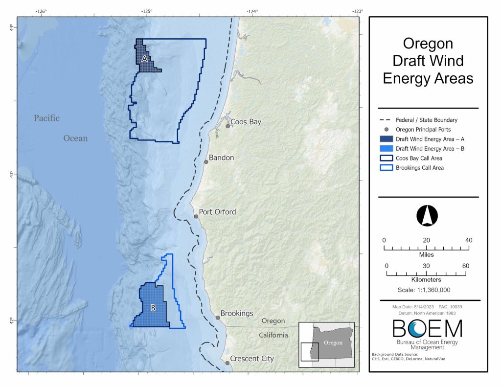 Eolico offshore, Oregon (Usa): in vista asta per due aree da 2.6&nbsp;GW
