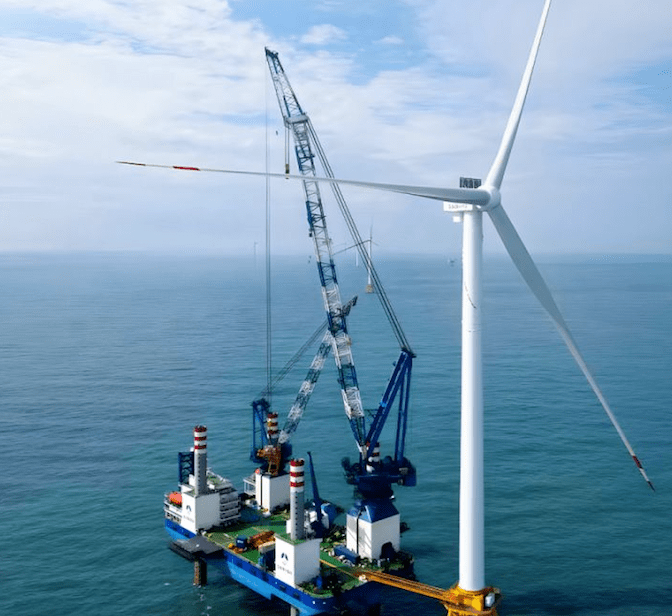 Goldwind ha installato una turbina eolica offshore da 16 MW in 24&nbsp;ore