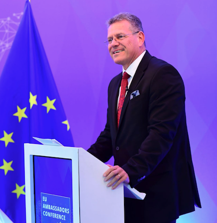 COP28, Šefčovič agli ambasciatori UE: triplicare le rinnovabili e raddoppiare l’efficienza entro il 2030
