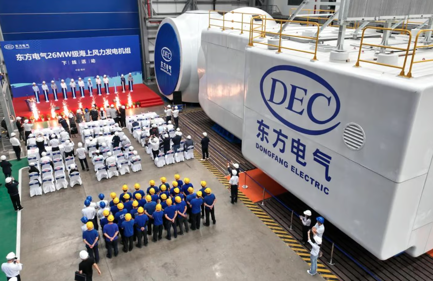 La Cina testa la turbina eolica offshore della DEC da 26 MW, è la più grande del&nbsp;mondo