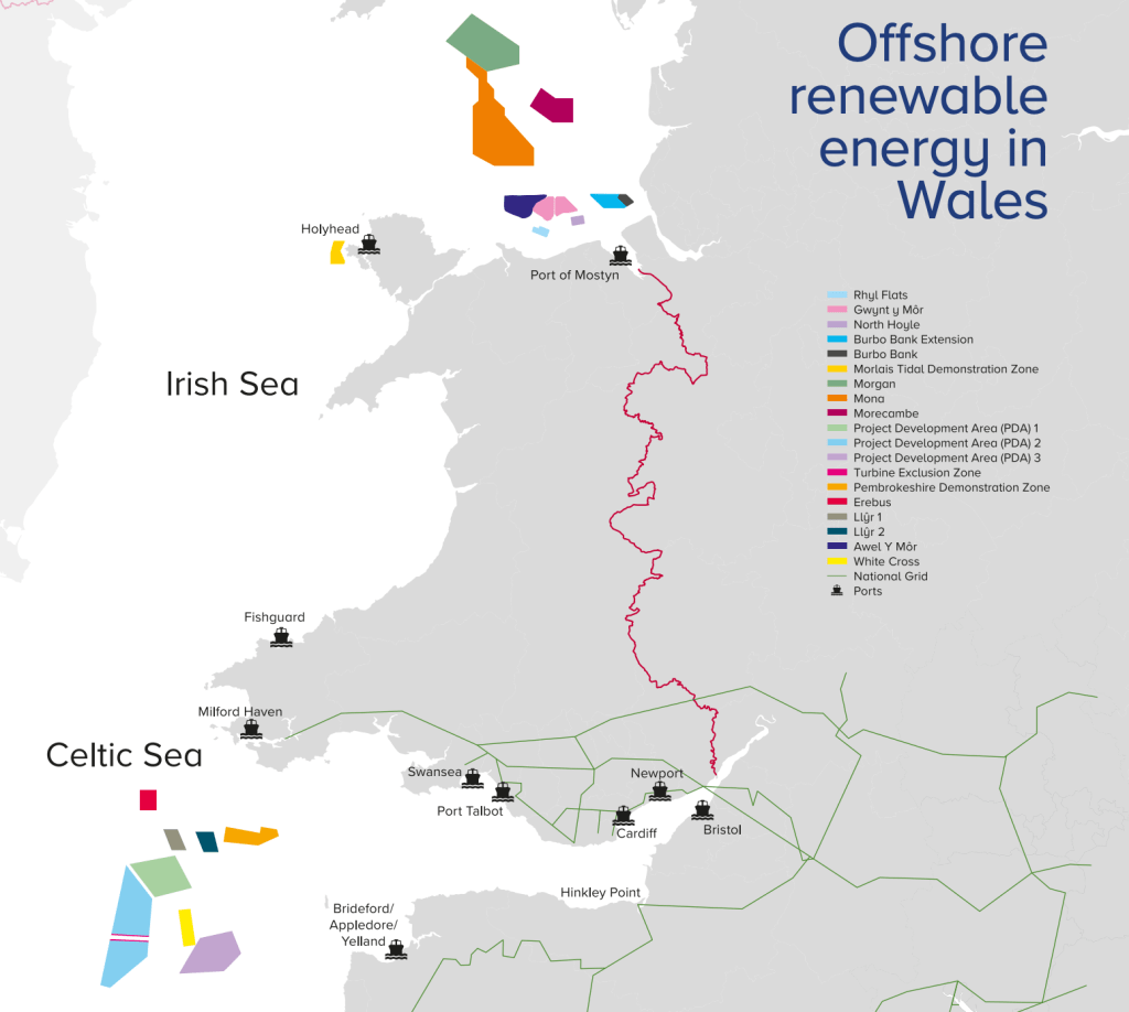 Galles, il governo pubblica il piano d’azione per l’eolico offshore da oltre 15&nbsp;GW