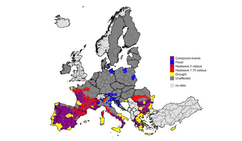 Estate ’25 ed eventi meteo estremi: l’Europa rischia perdite di 126 miliardi nel lungo&nbsp;termine