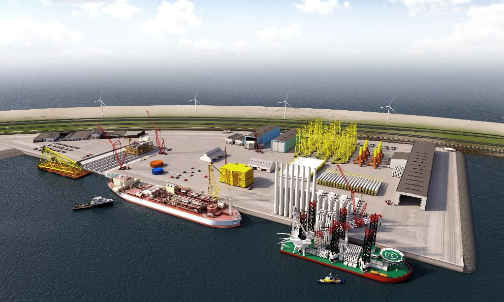 Rotterdam progetta il terminale eolico offshore per stoccaggio, trasporto e montaggio