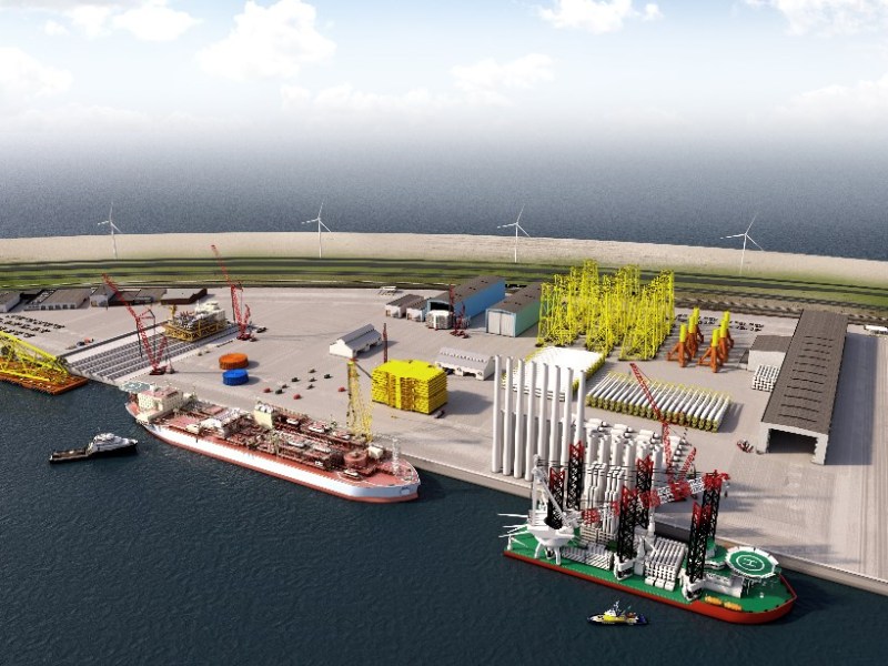 Rotterdam progetta il terminale eolico offshore per stoccaggio, trasporto e&nbsp;montaggio